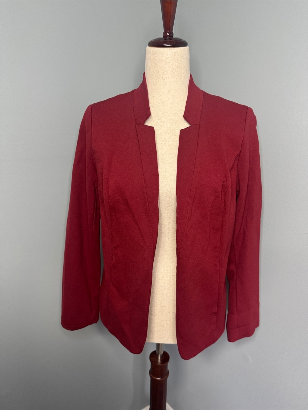 41 Hawthorn Women’s Red/Burgundy Open Blazer Sz M